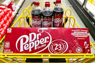 dr pepper in shopping cart
