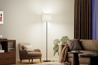 lamp in the middle of living room