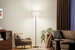 lamp in the middle of living room