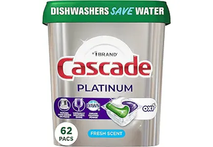 5 Cascade Platinum Dishwasher Pods