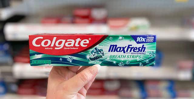 Colgate Max Fresh Toothpaste 4-Pack, Just $7.27 on Amazon card image