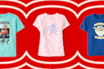graphic tees on a grid