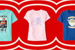 graphic tees on a grid