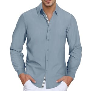 Men's Stretch Denim Dress Shirt