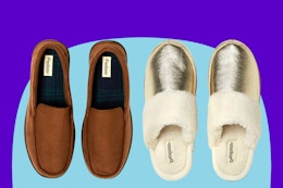 Score Up to 70% Off Dearfoams Cozy Slippers at Walmart card image