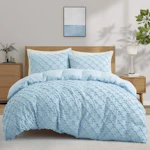 Tufted Geometric Duvet Cover Set