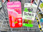 skintimate and schick razors in a cvs cart