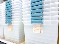 brightroom storage totes sitting on a target shelf