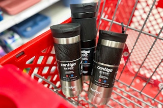 Three Contigo Steel Mugs in Target shopping cart