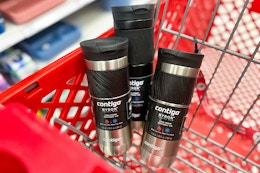 Three Contigo Steel Mugs in Target shopping cart