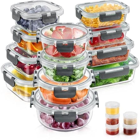Glass Food Storage Container Set
