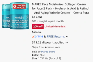 Amazon Maree Collagen Cream 2026