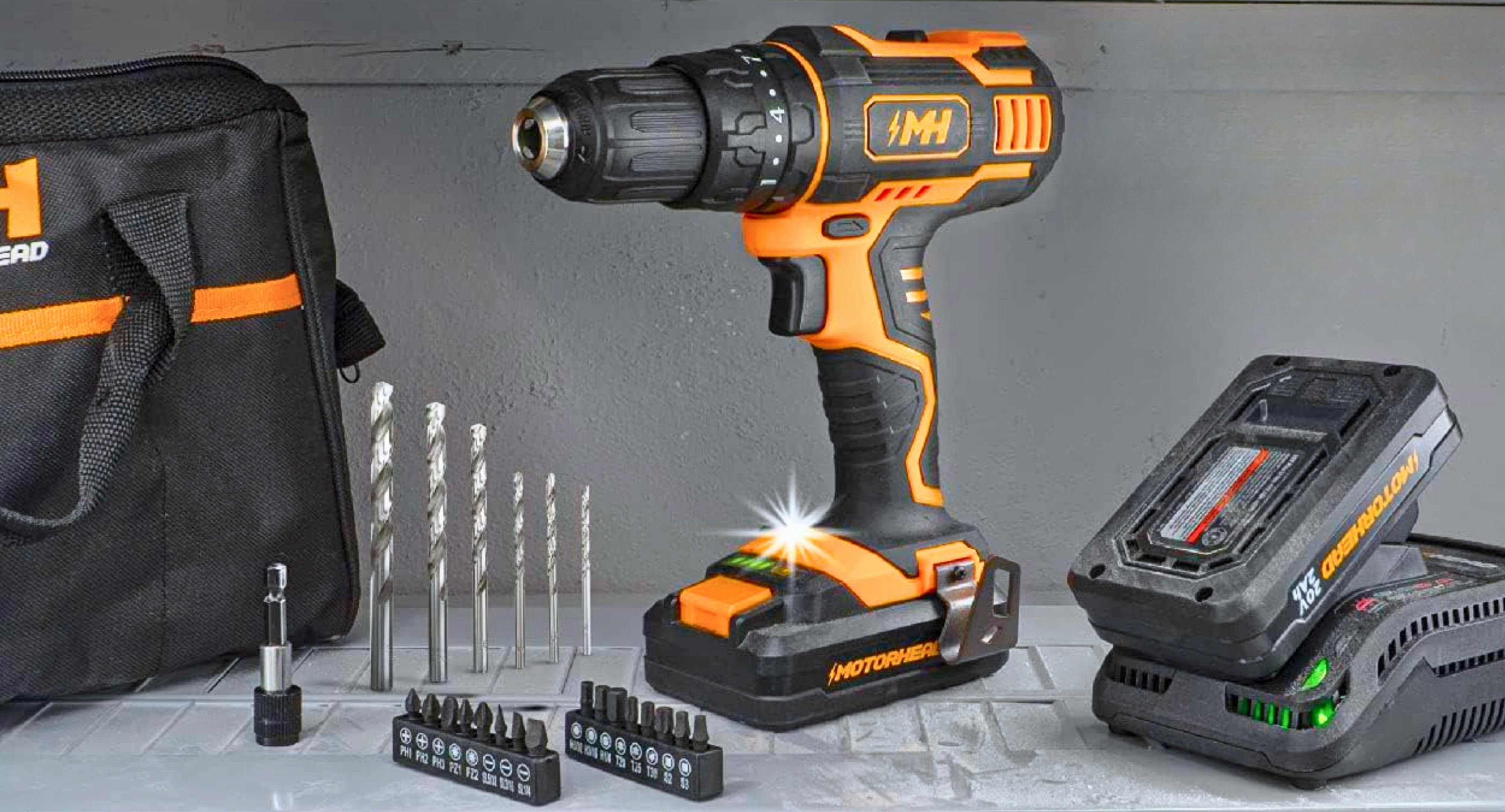 Motorhead 20V Ultra Cordless Drill Driver, Just 29.99 on Amazon The