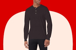 Hanes Long Sleeve Henley, Only $5.75 on Amazon card image