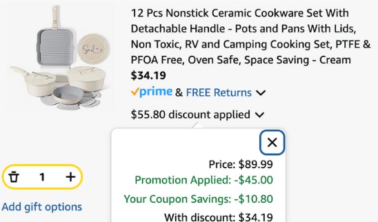Cart cookware