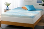 ZINUS 4 Inch Swirl Gel Cooling Memory Foam Mattress Topper.
