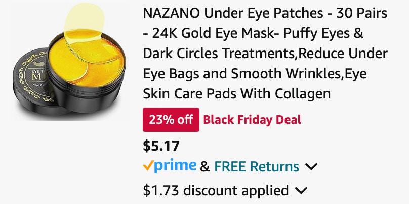 Nazano under eye patches 