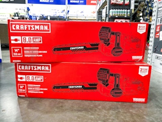 Chainsaw on store floor