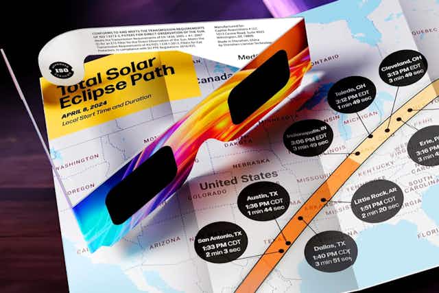 Solar Eclipse Glasses 5-Pack, Just $5 on Amazon  card image