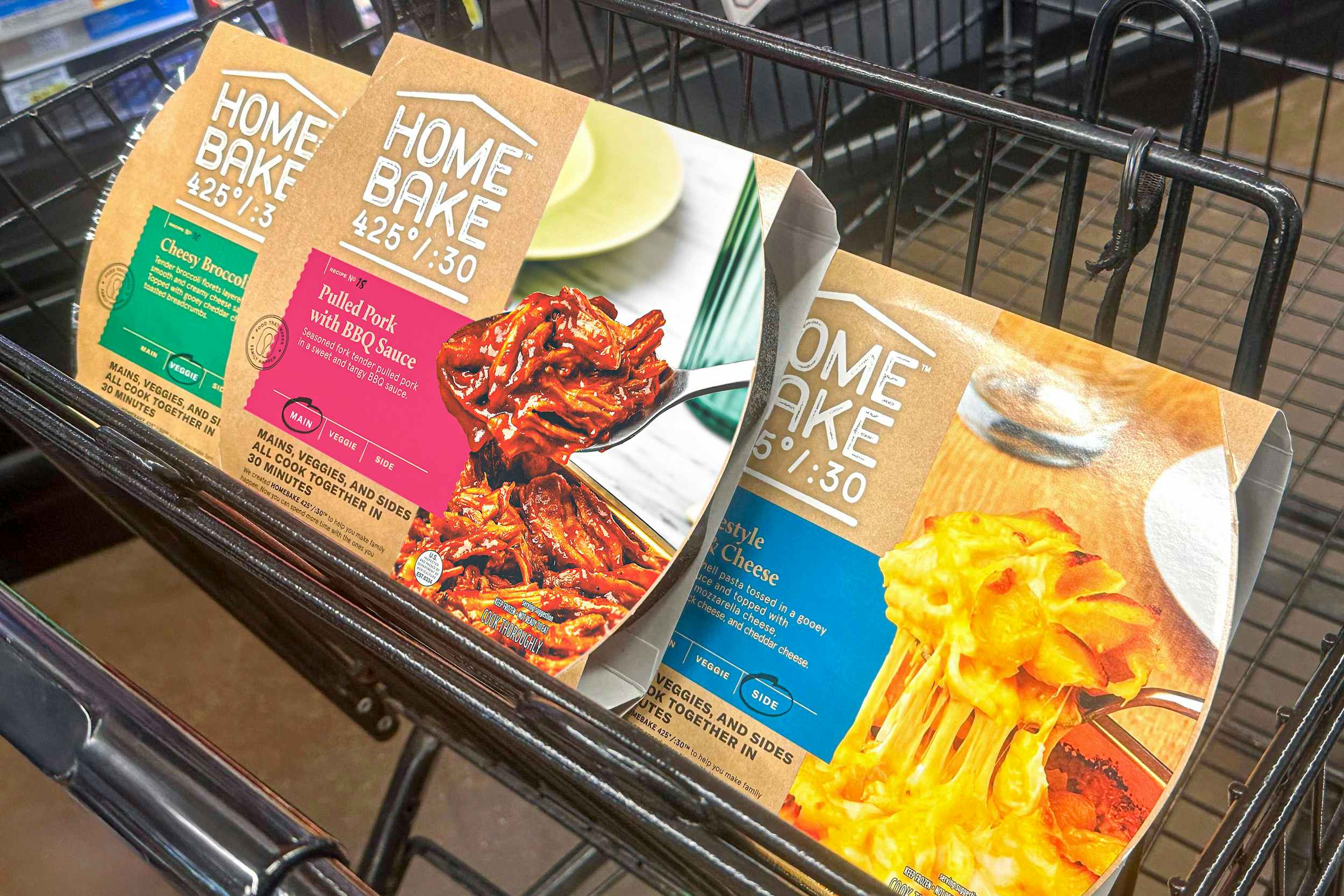 home bake meals in a shopping cart