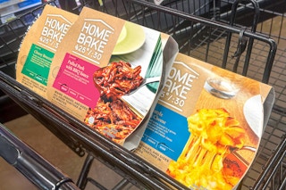 home bake meals in a shopping cart