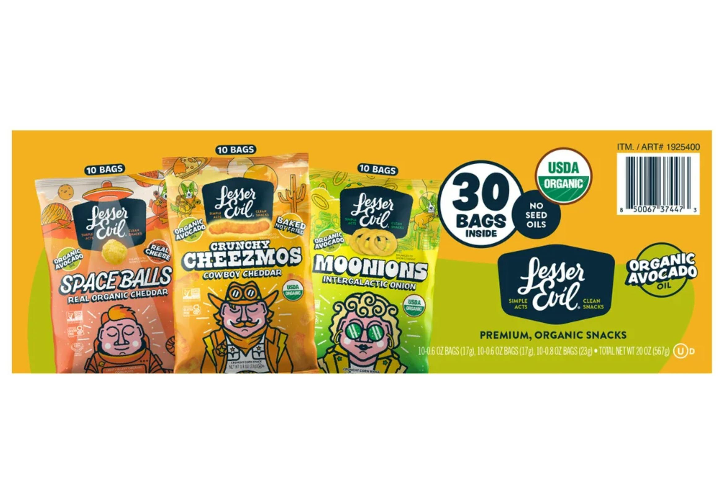 Lesser Evil Organic Snack Box