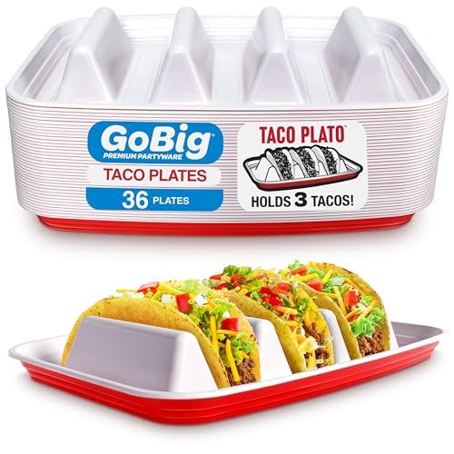 Taco Plates with Dividers 36-Pack