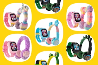 walmart-itech-kids-smartwatch-and-headphones-set collage