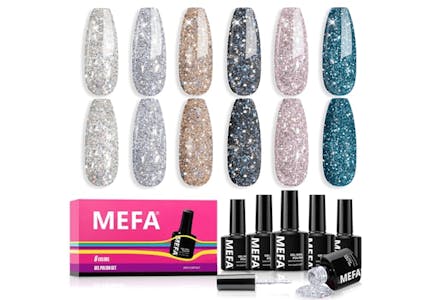 Glitter Gel Nail Polish Set