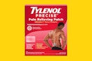 tylenol pain relieving patch on a yellow background