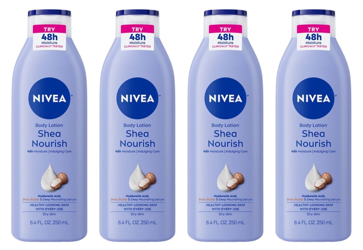 4 NIVEA Shea Nourish Body Lotions