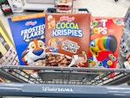 kellogg's cereal boxes in walgreens cart
