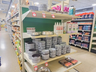 endcap of clearance dog supplies at PetSmart