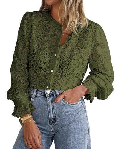 PRETTYGARDEN Women's Lace Top
