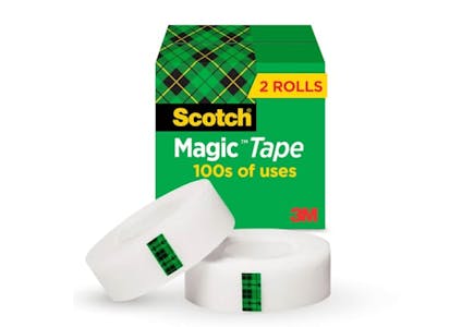 2 Scotch Magic Tape Refill Rolls