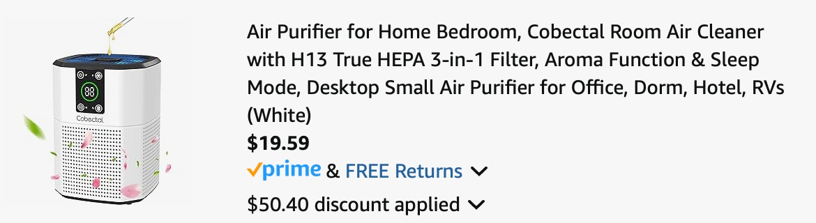 air purifier Amazon receipt