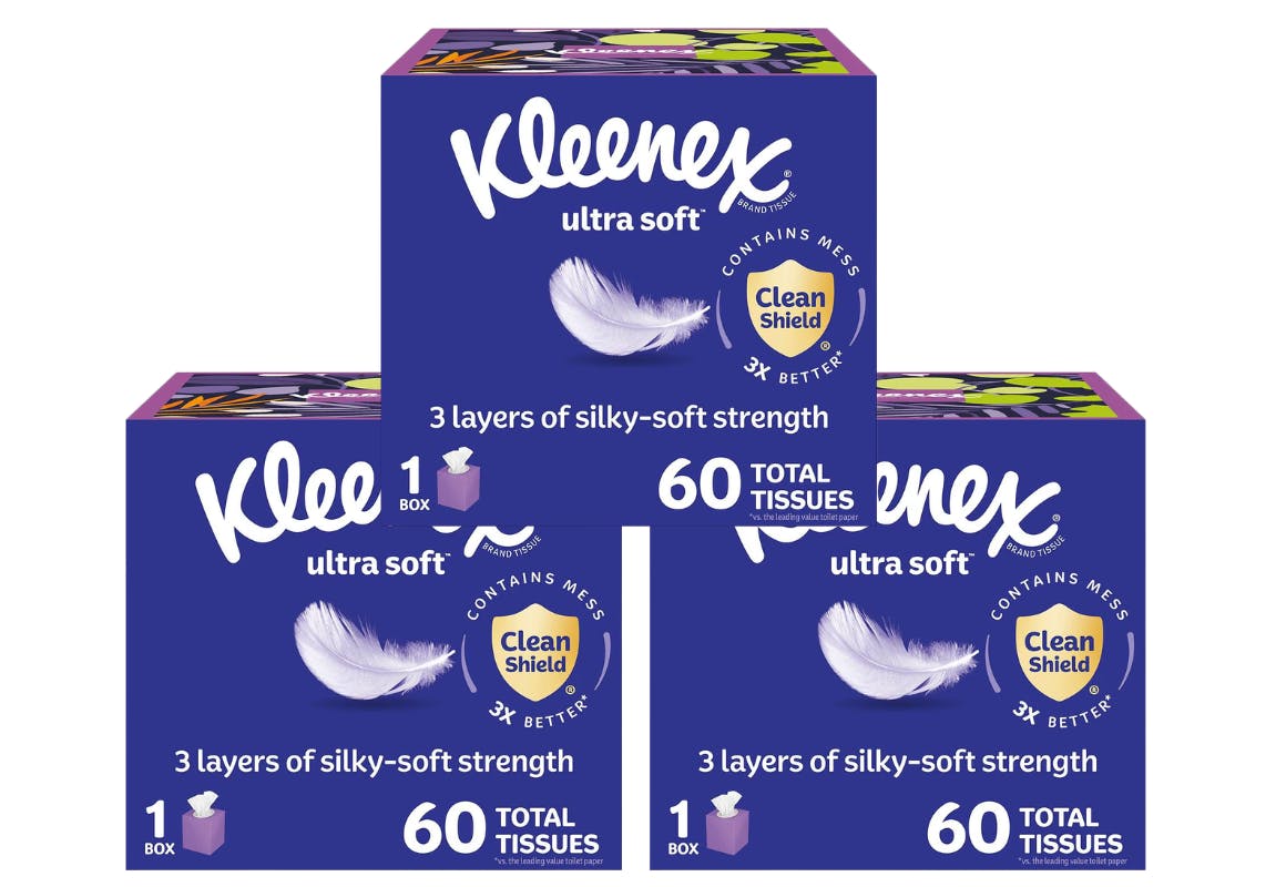 3 Kleenex Tissue Boxes