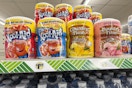 country time lemonade and kool-aid drink mixes on a dollar tree shelf