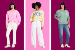 3 mother's day women's graphic sweatshirts side by side