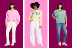 3 mother's day women's graphic sweatshirts side by side