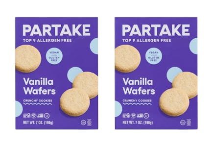 2 Partake Vanilla Wafer Boxes