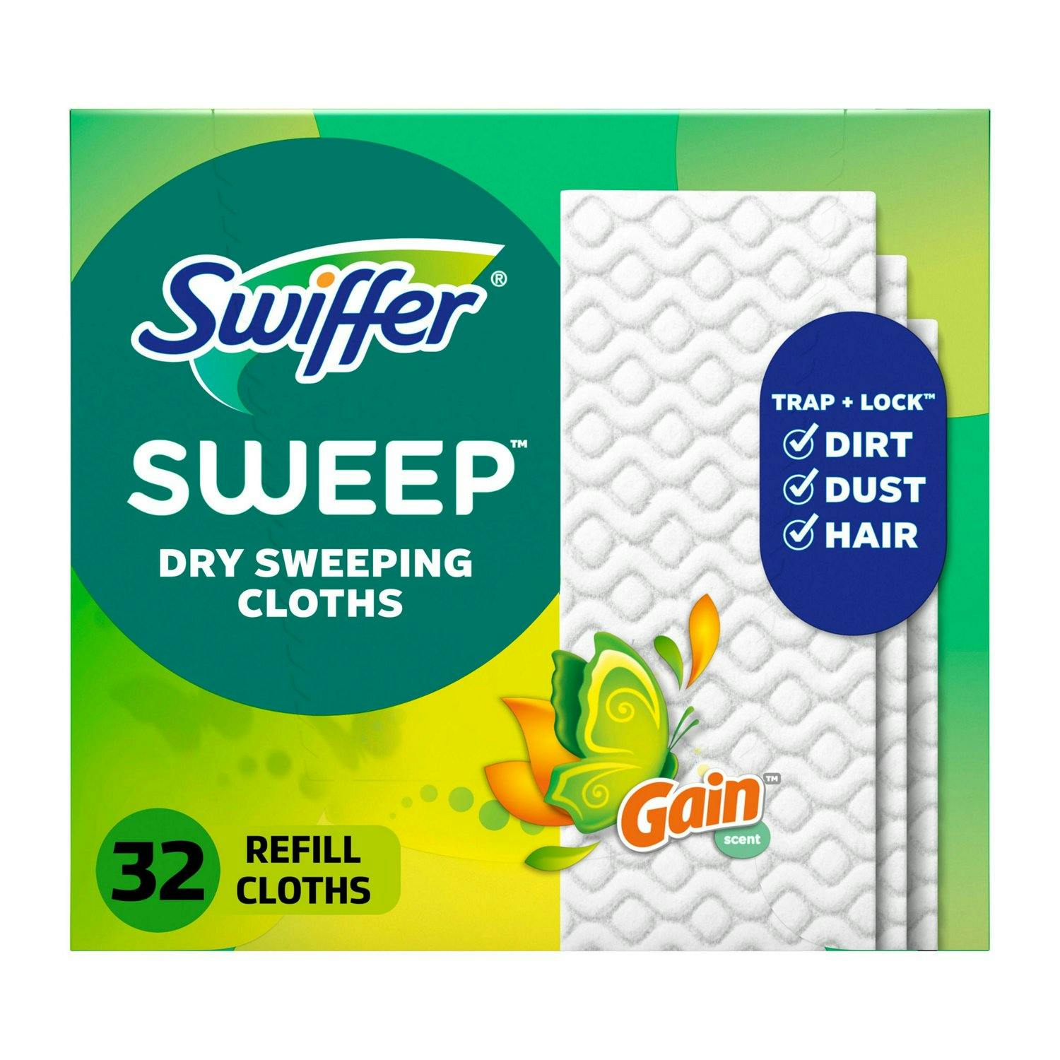 2 Swiffer Dry Cloth Refill Packs