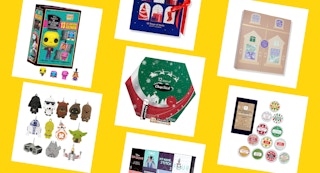 advent calendars in a collage