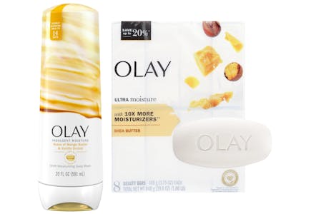 1 Olay Body Wash + 1 Olay Bar Soap Pack