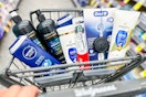nivea body wash, tresemme shampoo, pantene shampoo, oral-b electric toothbrush, and colgate toothbrush in a cart