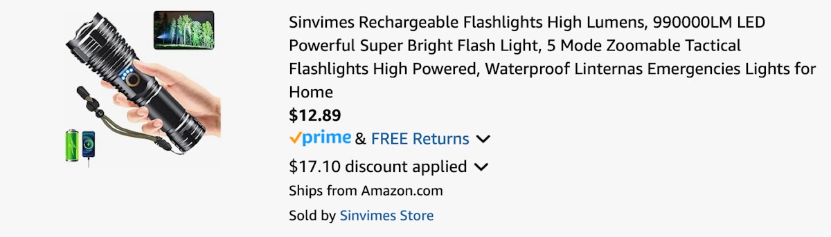 Amazon Rechargeable Flashlight 2025 2