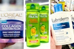 collage with l'oreal, garnier, and lubriderm