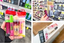 collage image of makeup products