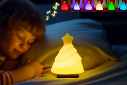 Color-Changing Christmas Tree Night Light, Only $8 on Amazon card image