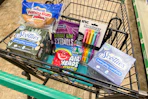 dollar tree groceries in shopping cart